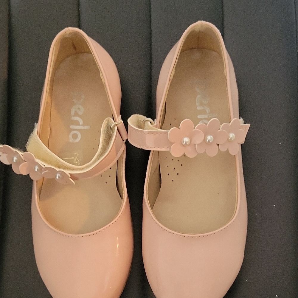 Girls' Pink Floral Mary Jane Shoes